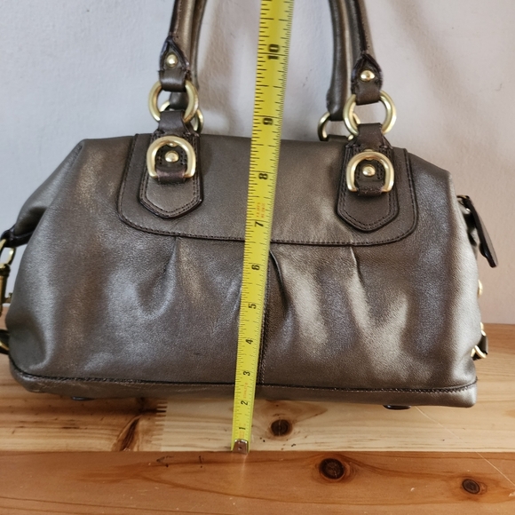 Coach Ashley Convertible Leather Metallic Satchel Handbag Purse F15445 - Picture 14 of 16